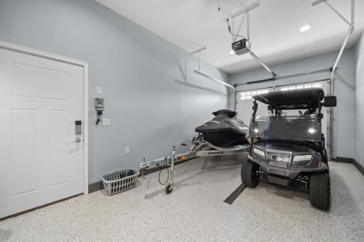 The third stall garage is perfect for storing extra toys, equipment, or seasonal gear.