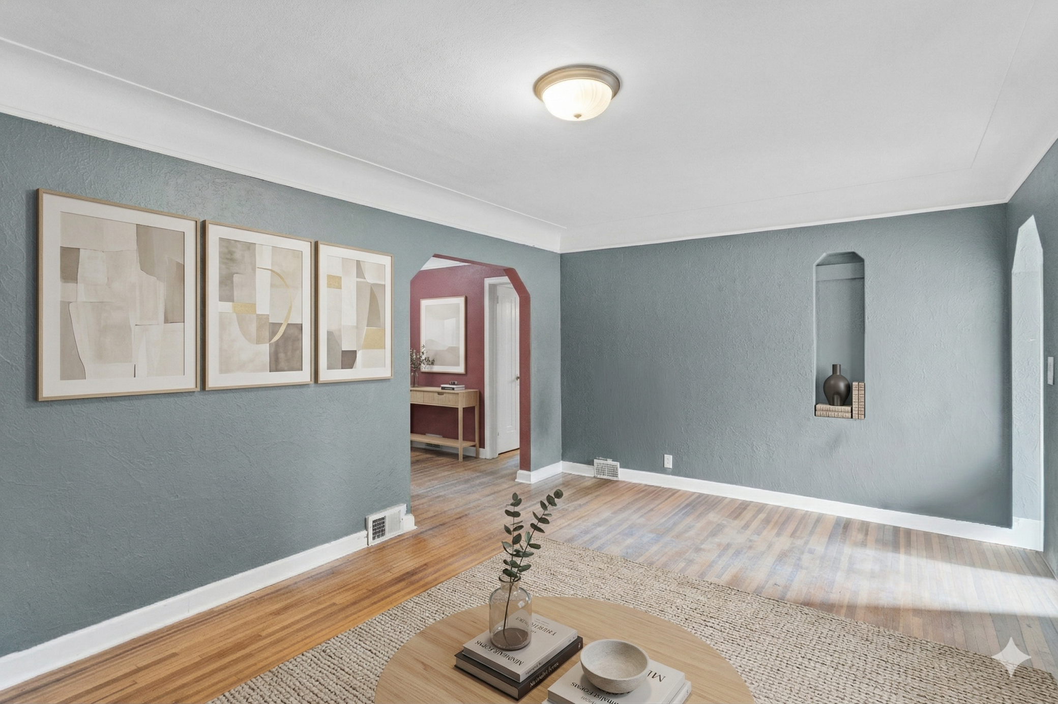 Virtually staged Living room 2