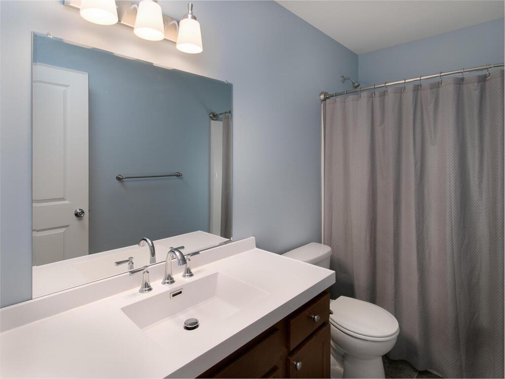 Additional full bathroom on the upper level.