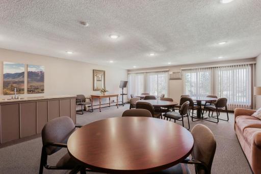 Community party room available for entertaining.