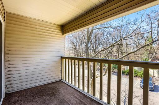 Private balcony just off the living room.