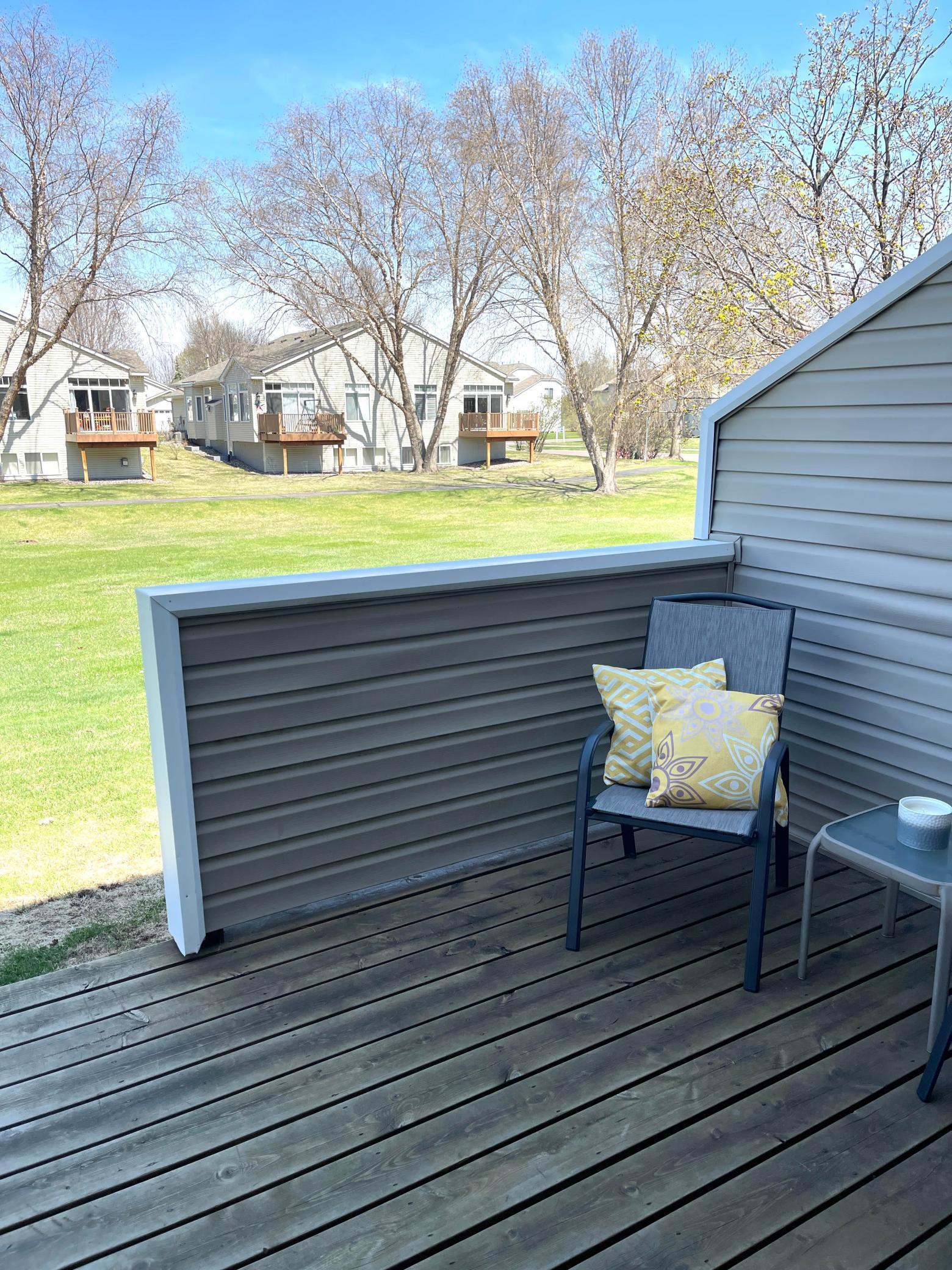 Deck Overlooking Large Backyard Space