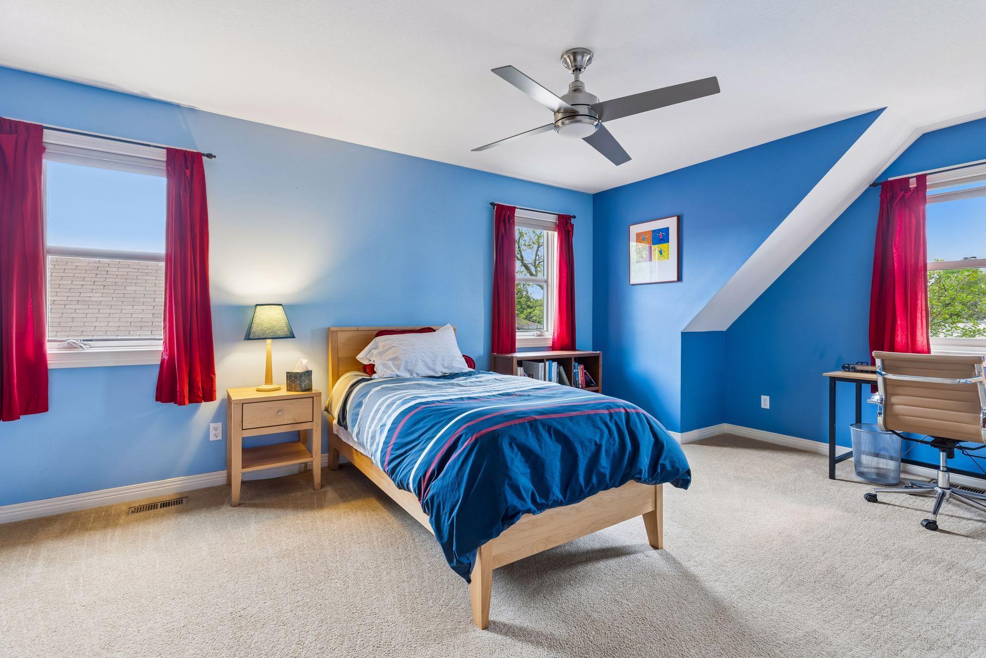 Huge bedrooms all around including this 3rd bedroom on the upper level.