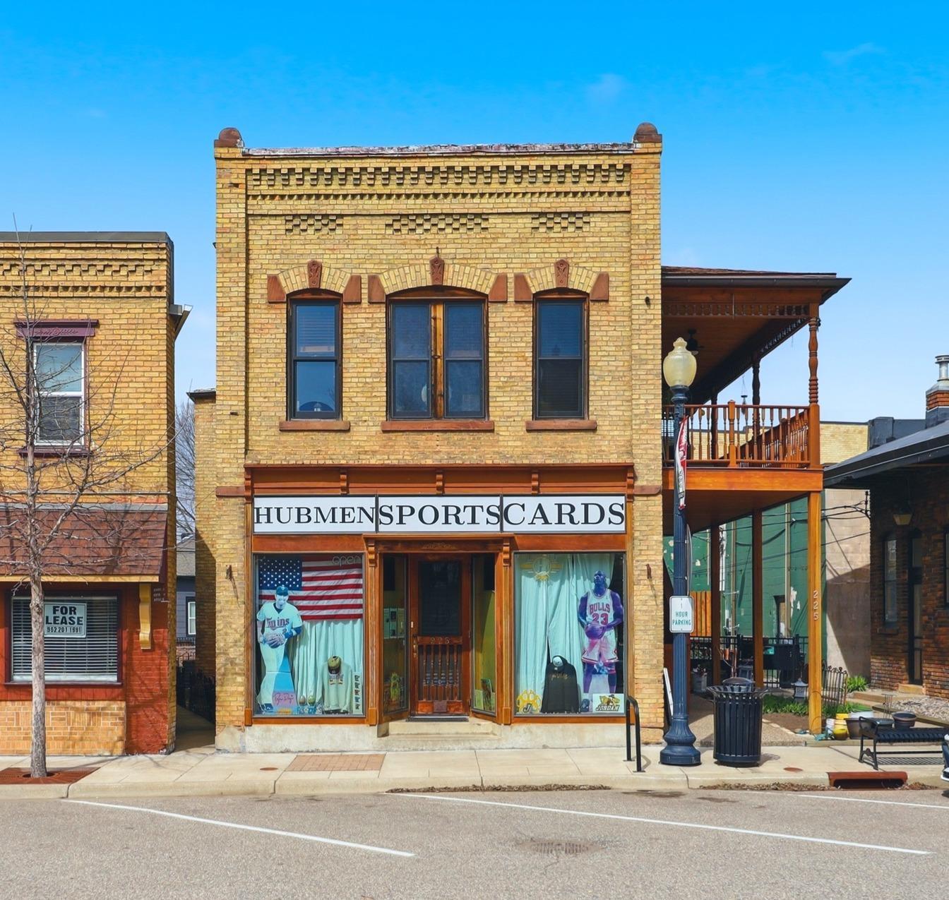 Beautifully renovated historic mixed-use building on Water Street in downtown Jordan featuring commercial space and an on-site apartment