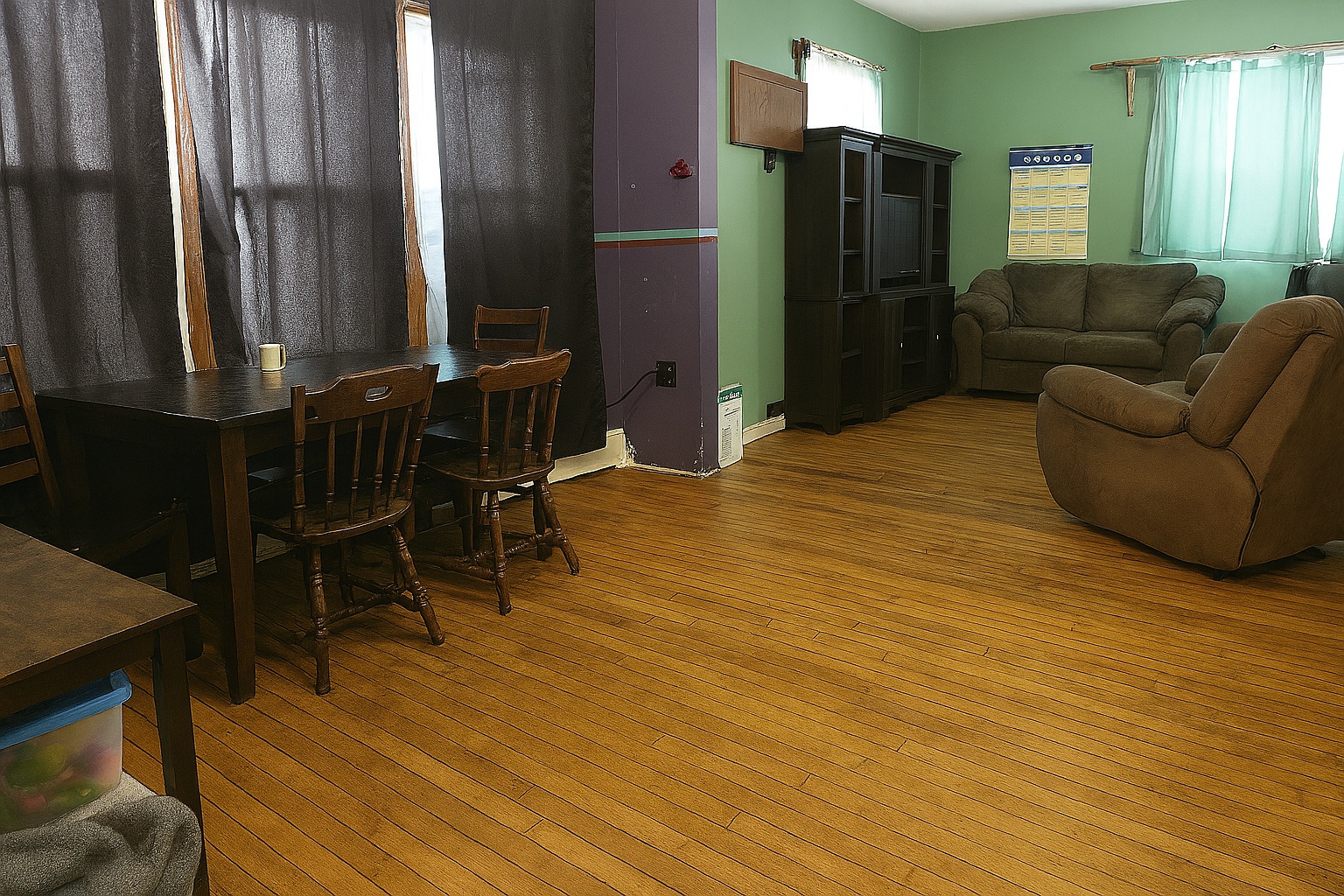 Living Rm and Dinning room flow together