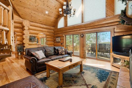 Living room patio doors to wrap around deck