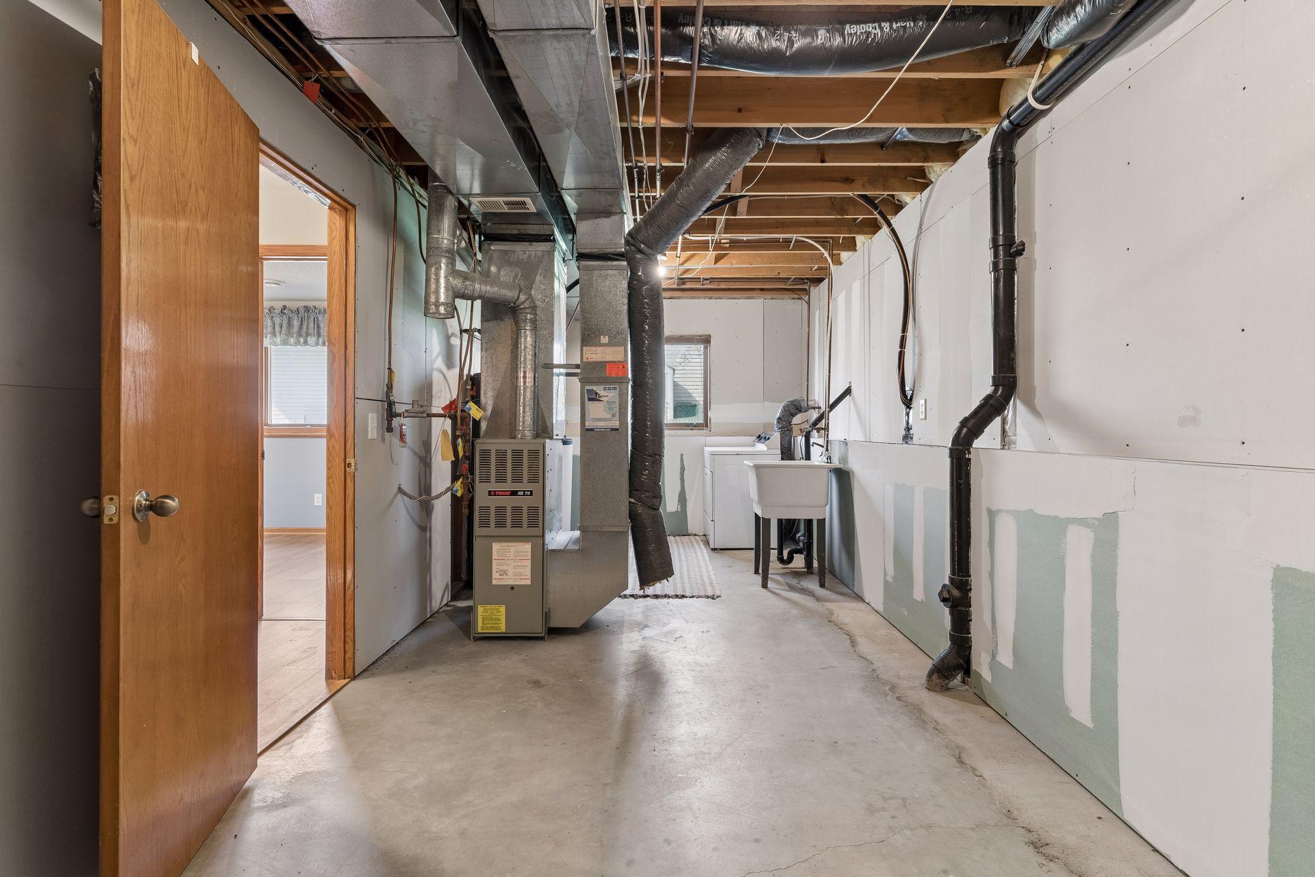 Clean and spacious utility/storage room!