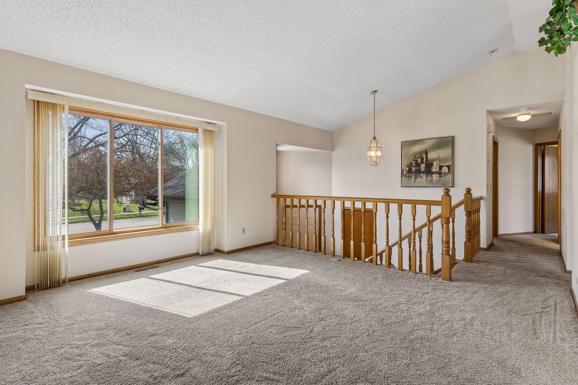 Heavy oak banisters and railings