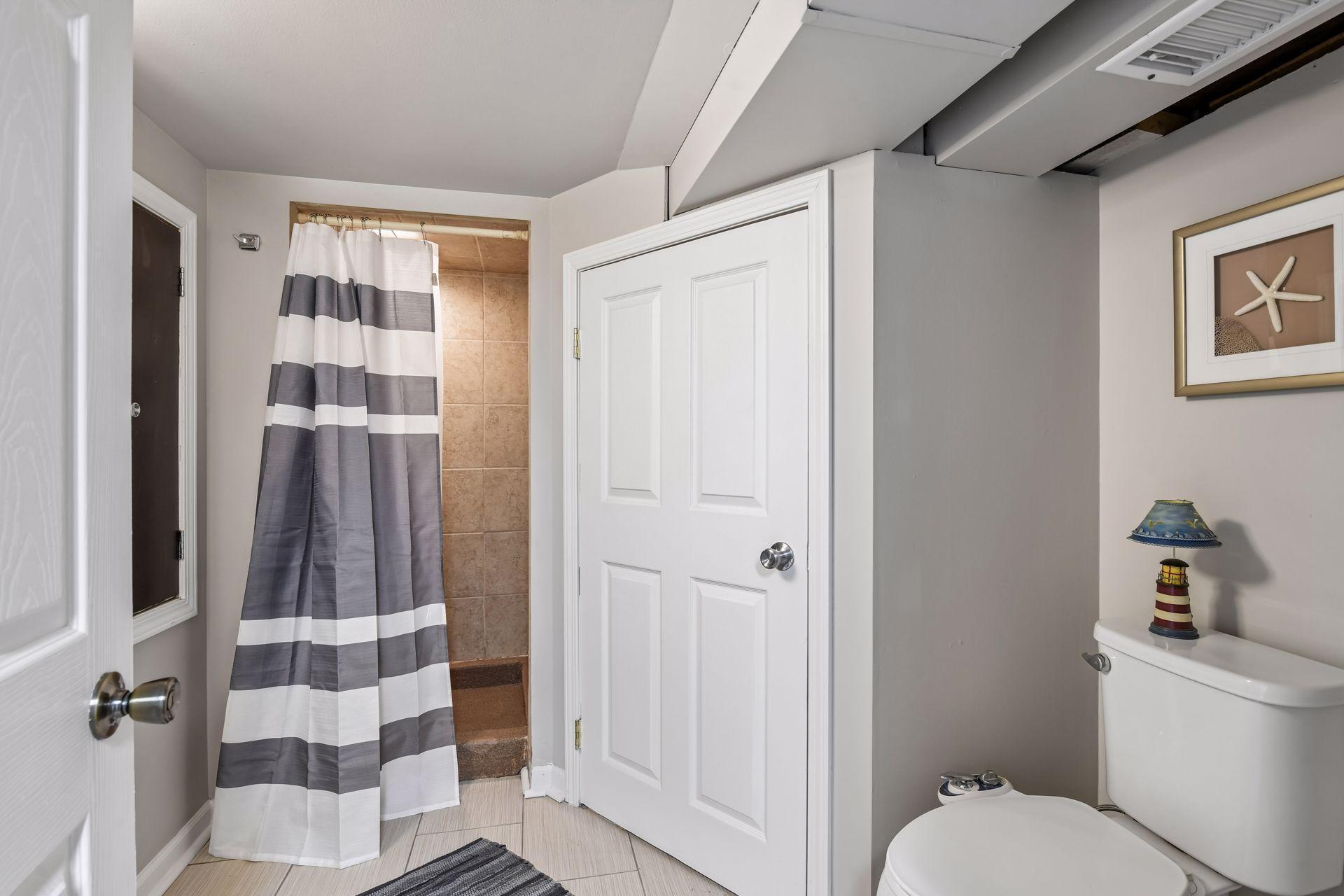 Lower level 3/4 bathroom.