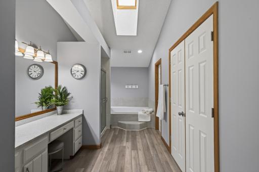 Primary bathroom and closet