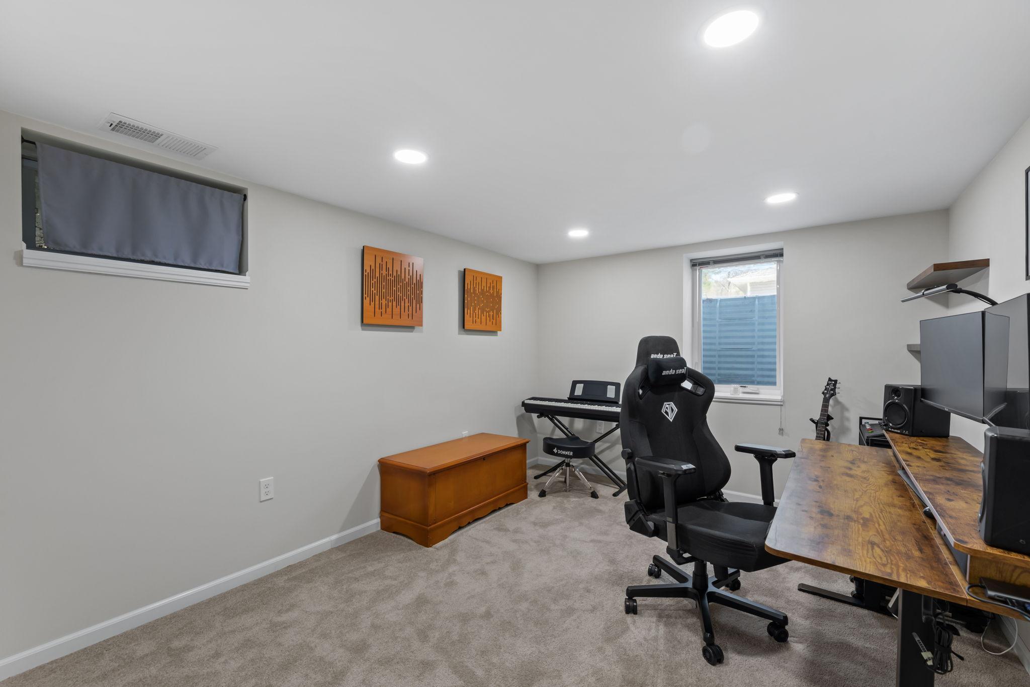 Third Level Lower Level Bedroom with Egress Window