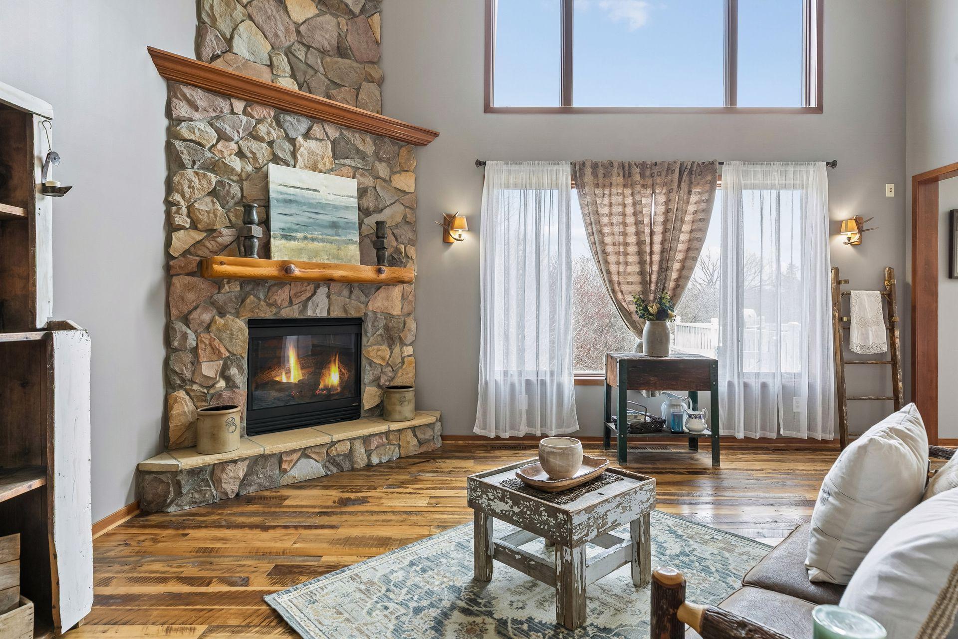 Great Room filled with natural light and overlooking the private backyard setting.