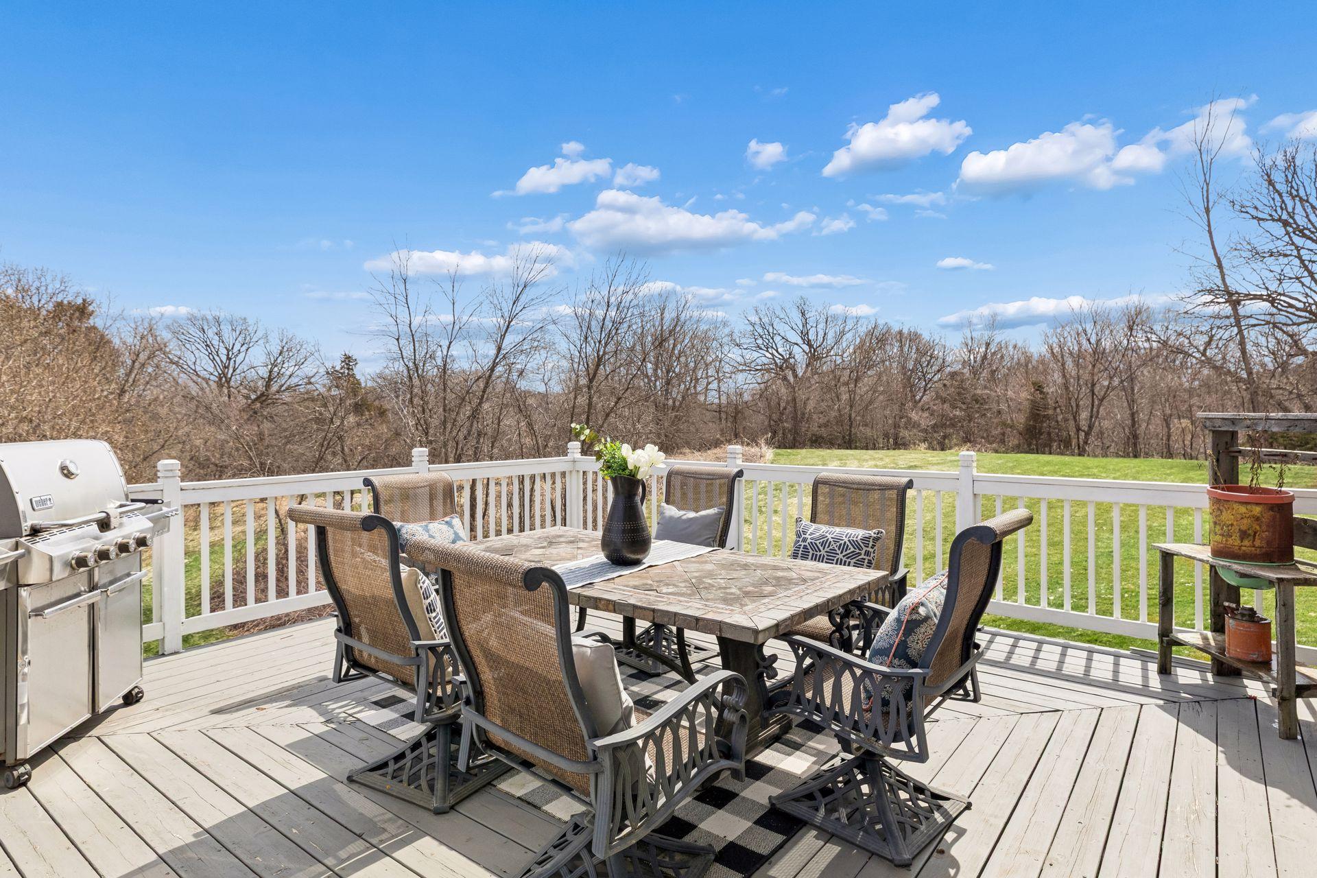 Outdoor space set up for gatherings with plenty of room