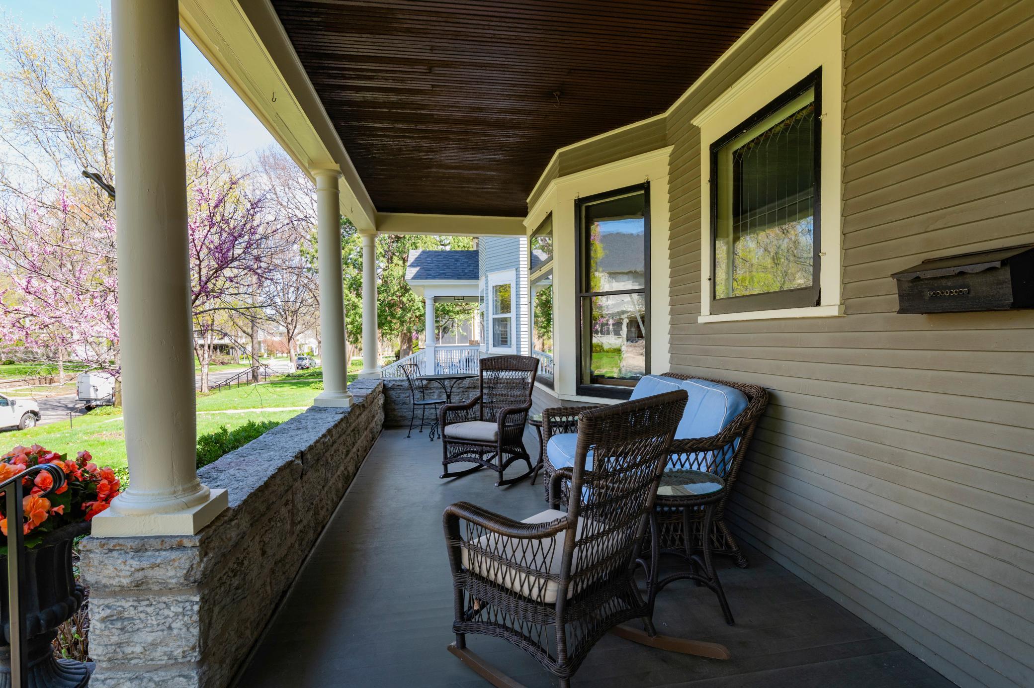 The large front porch is perfect for enjoying the neighborhood.