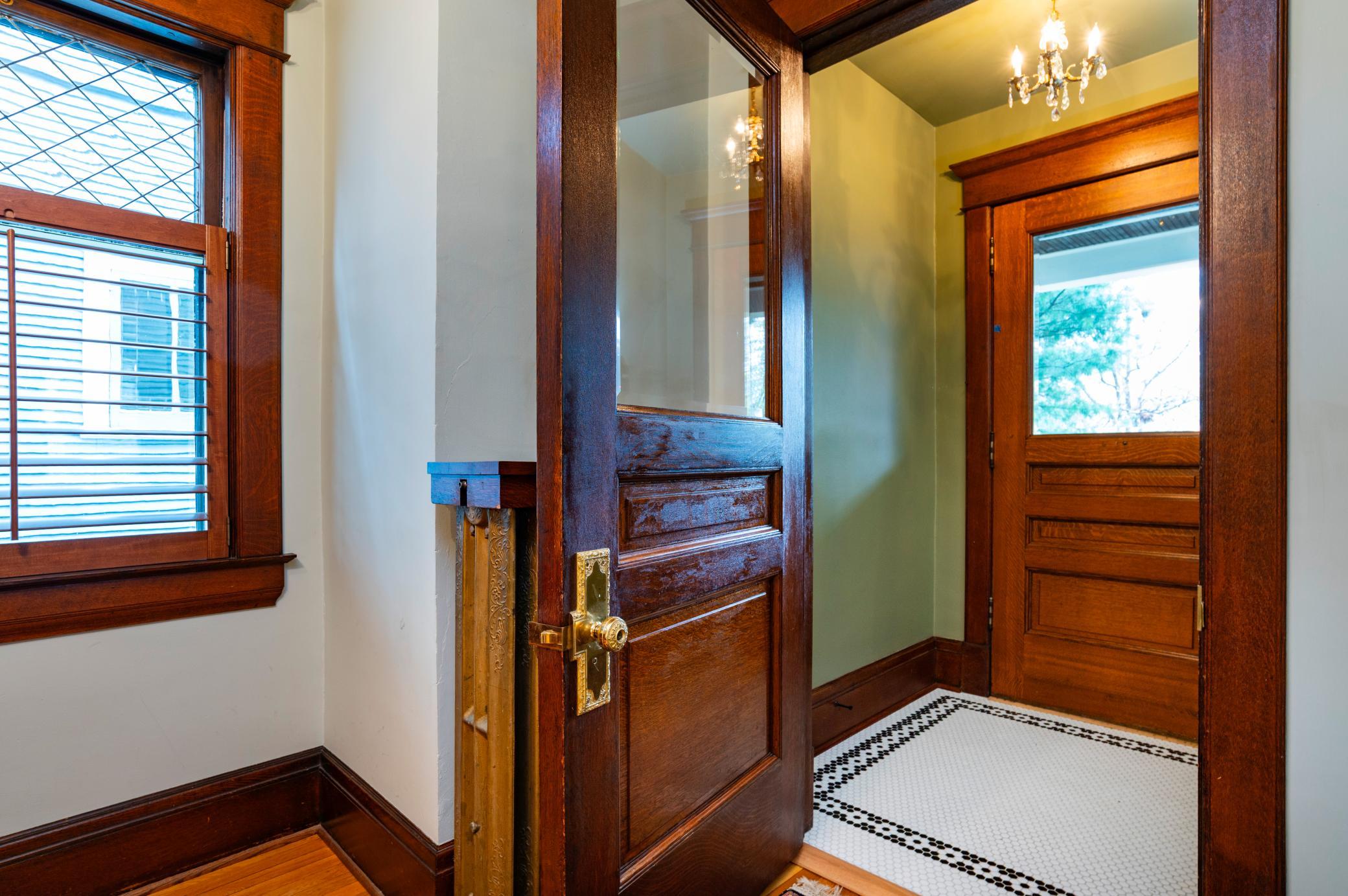 Stunning, original details have been preserved throughout the home.