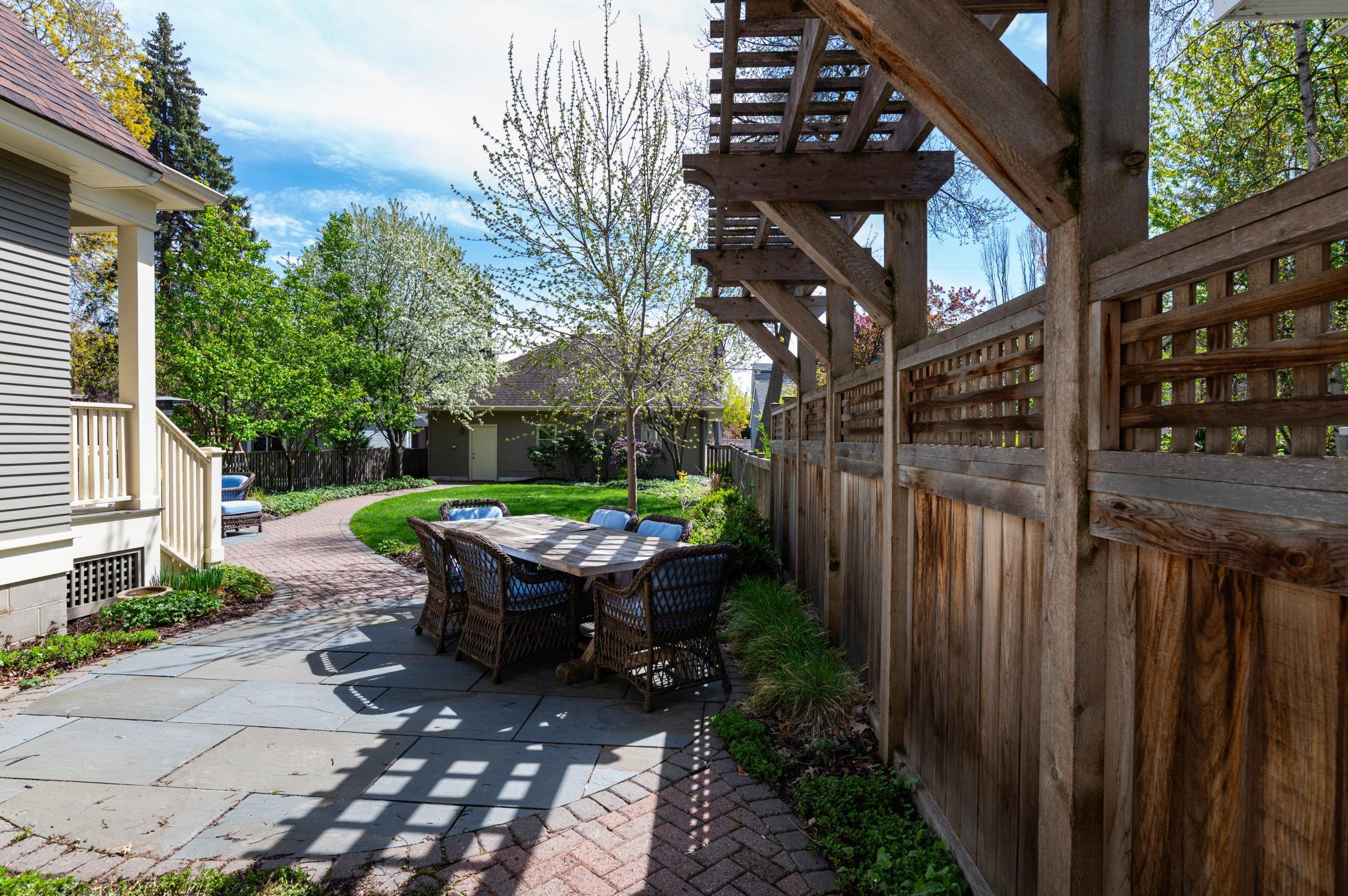 One of two bluestone patios.