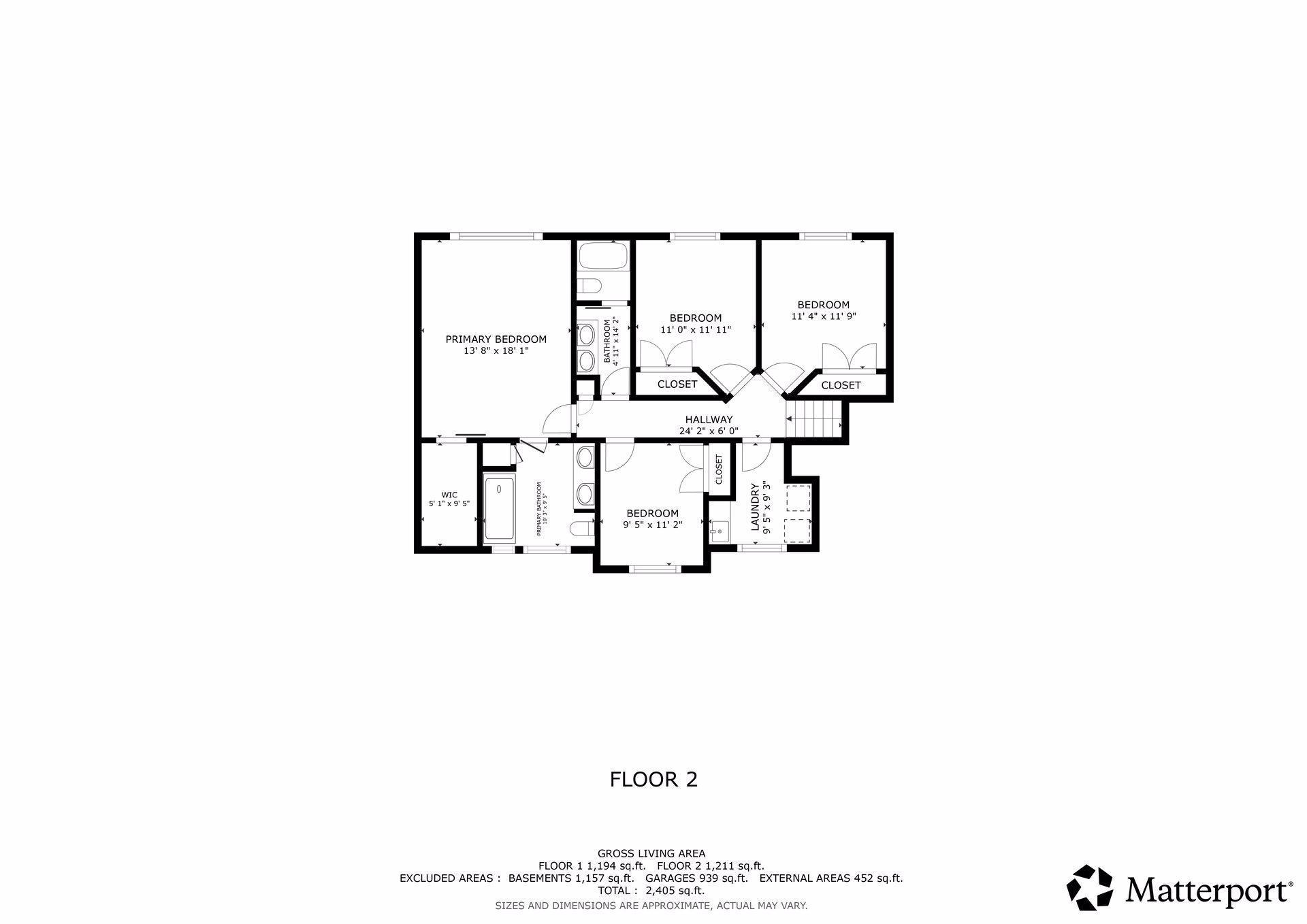 Floor plan - upper level.