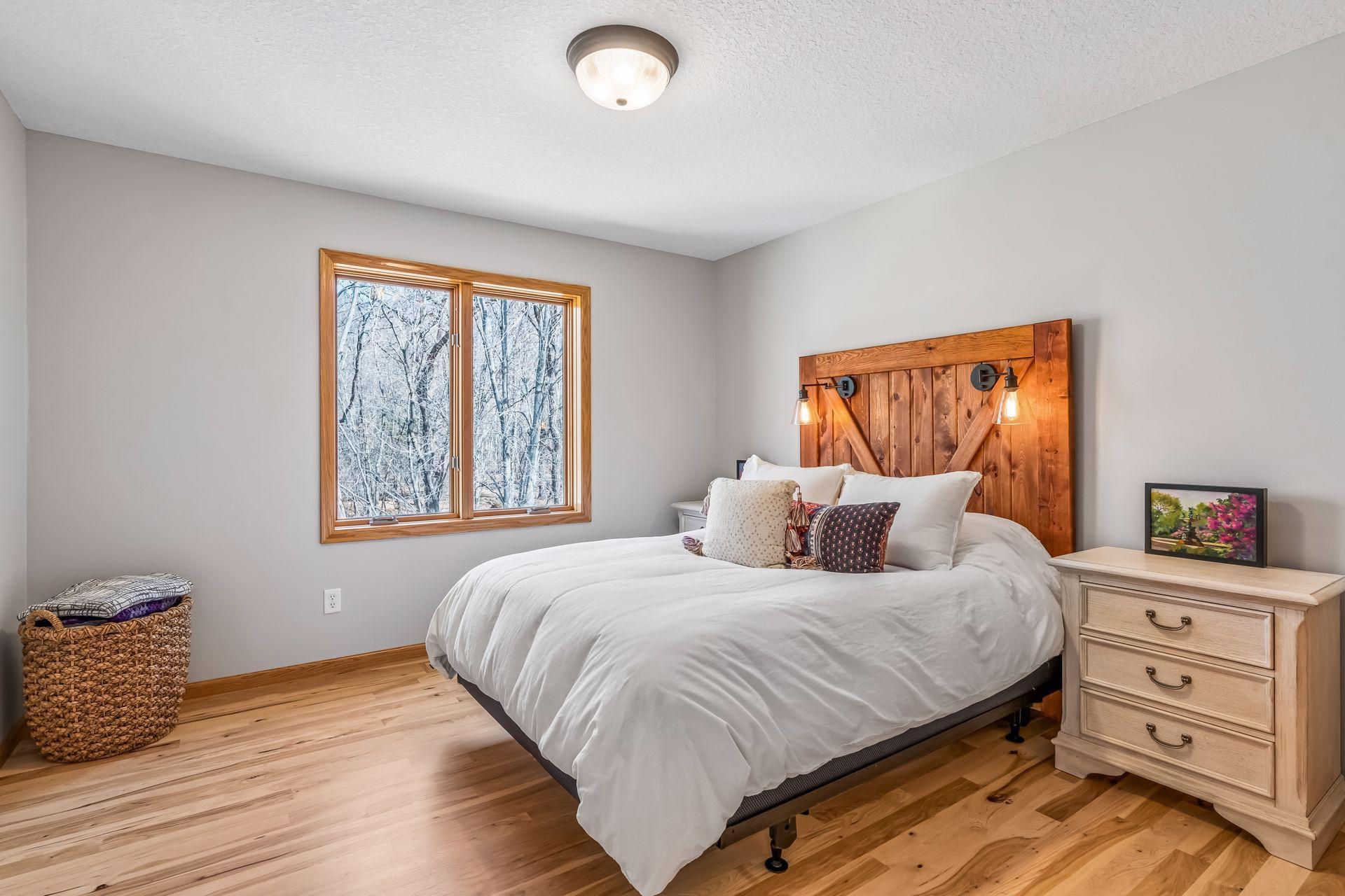 All 4 bedrooms are located on the upper level.