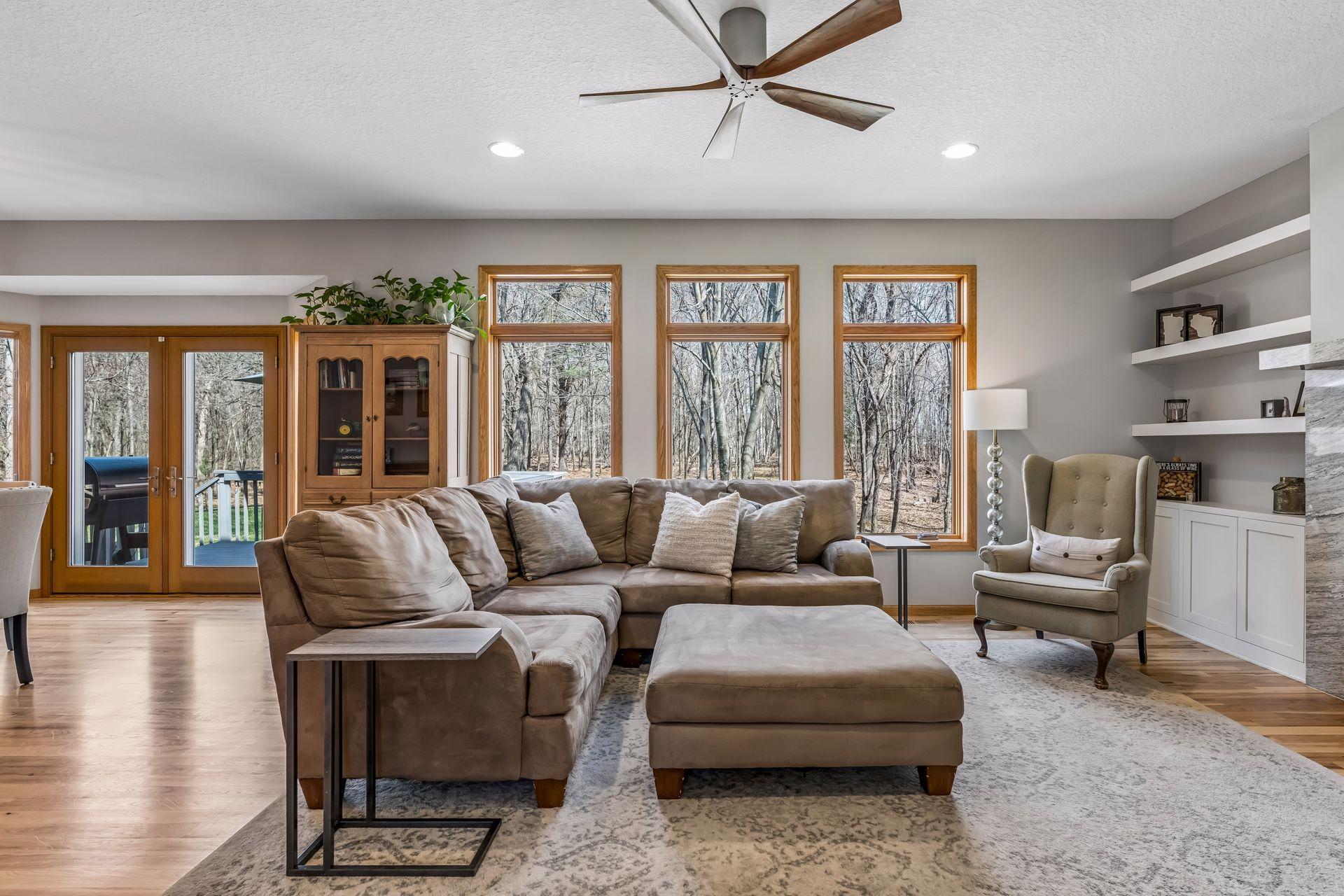 Upgraded high-end windows bring in wonderful light.