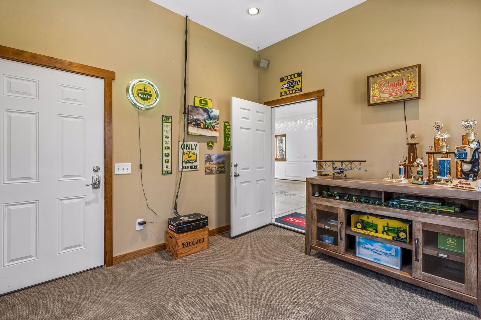 There's also a heated office in one corner of the shop.