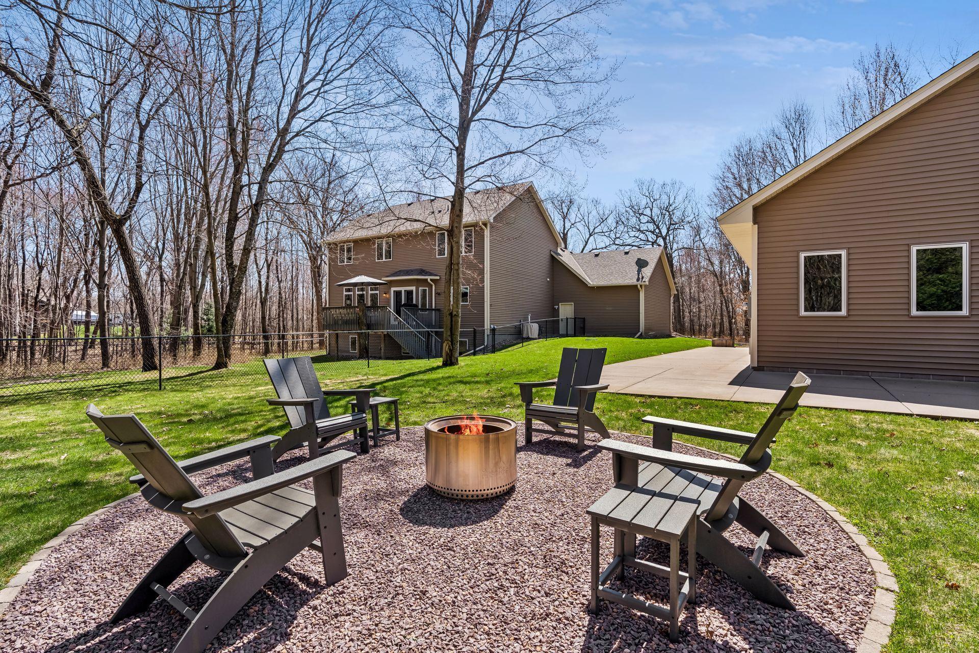 Enjoy s'mores around the fire pit.