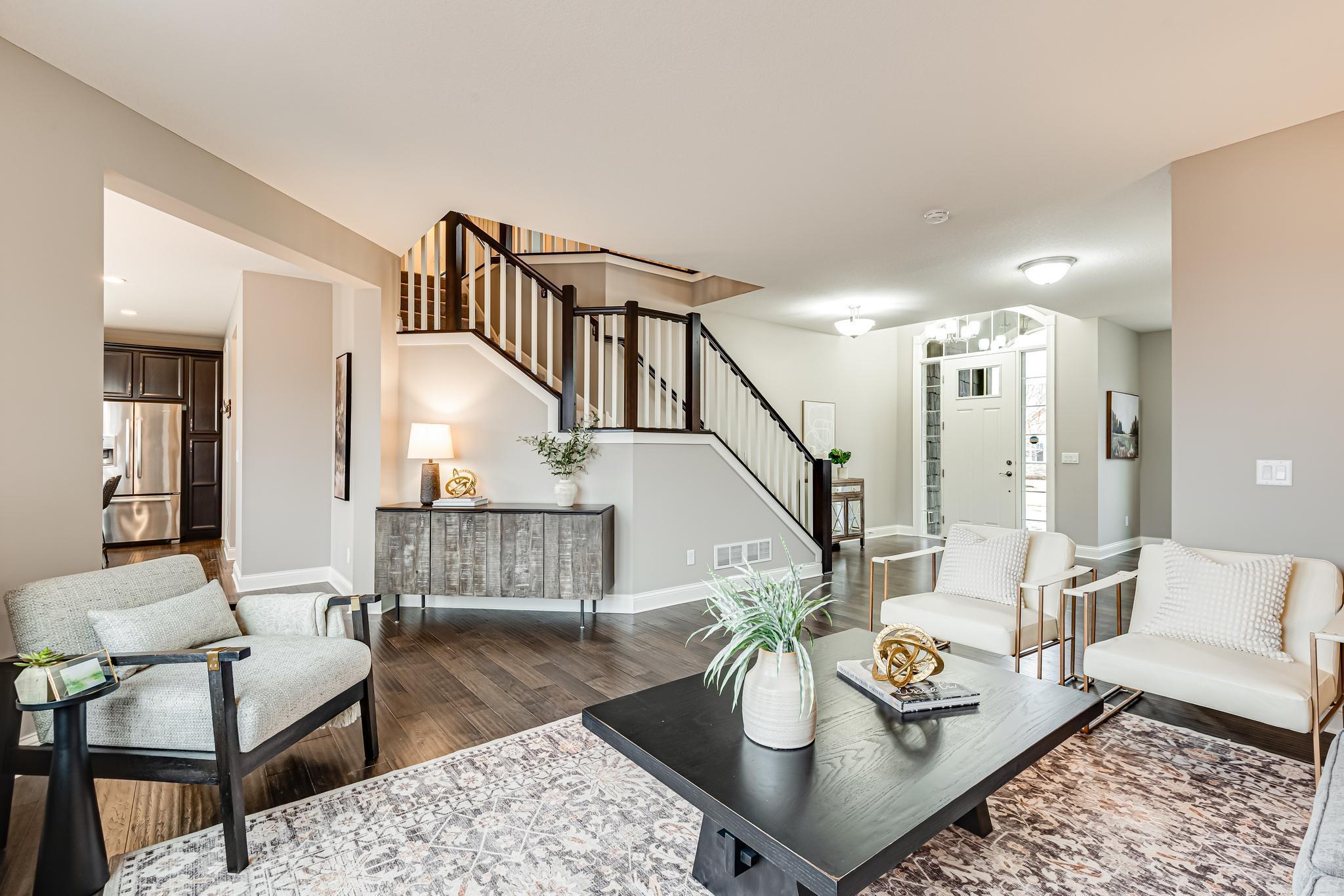 Gorgeous winding spindle staircase