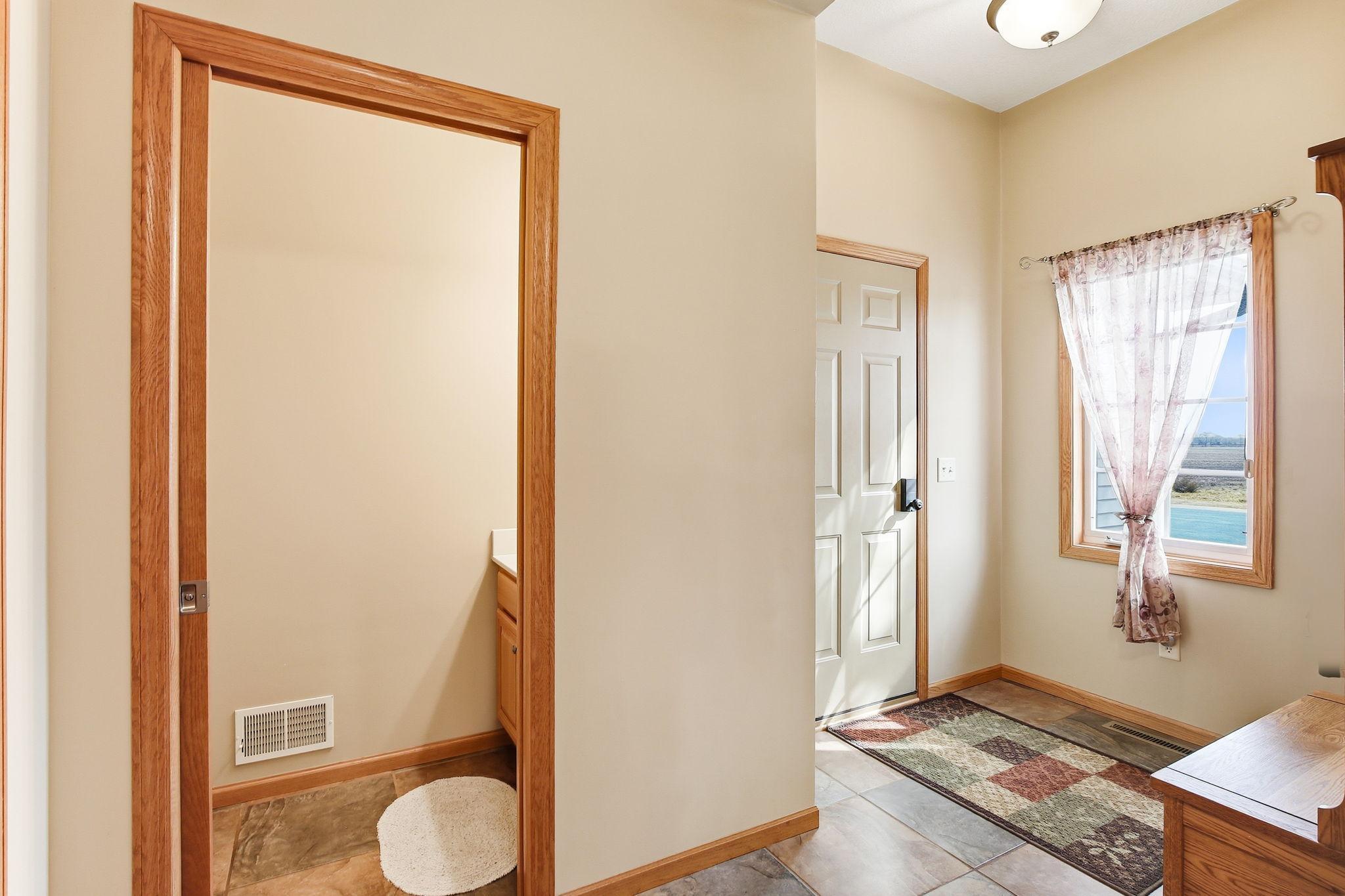 Nice tile floors and great mud room area.