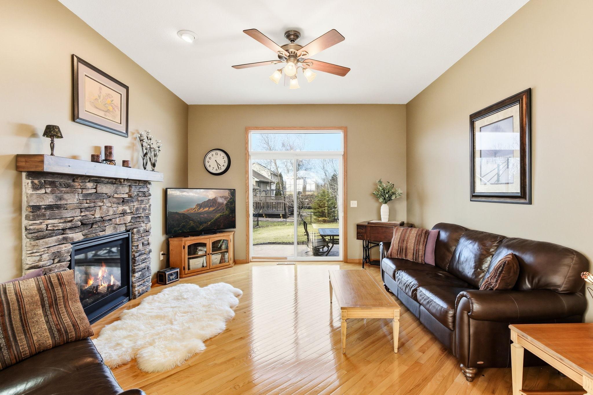 Living Room leads out to the Patio and Beautiful yard!