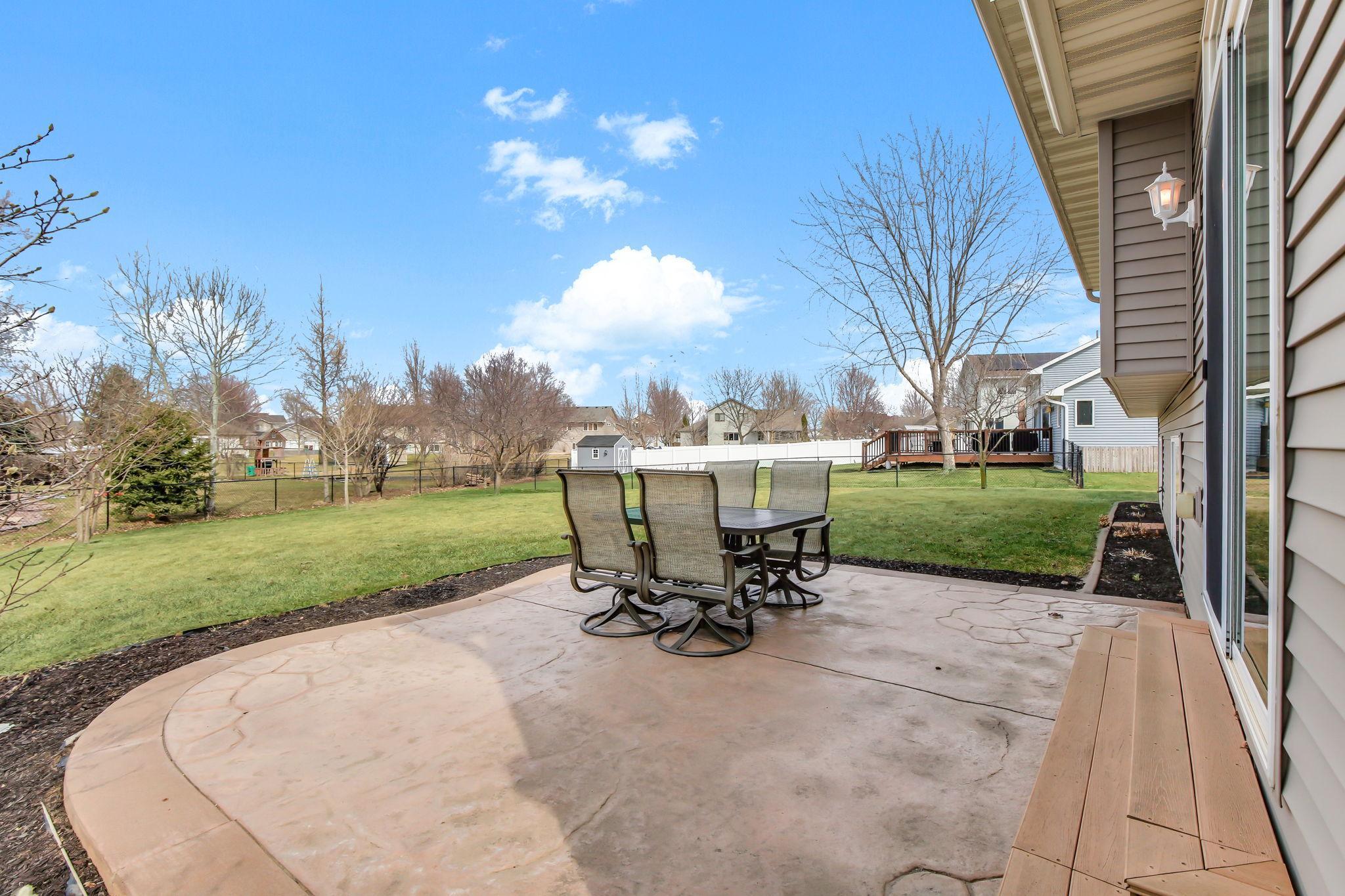 Stamped Concrete patio off the back of the home. (2006)