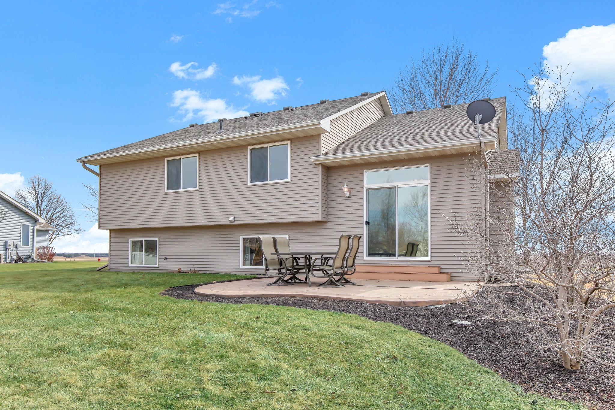 Downspouts put on in 2019, Hinged – easy to lift for mowing.