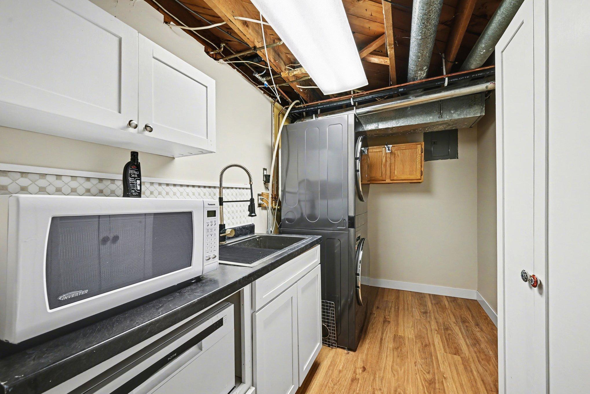Laundry and kitchenette area