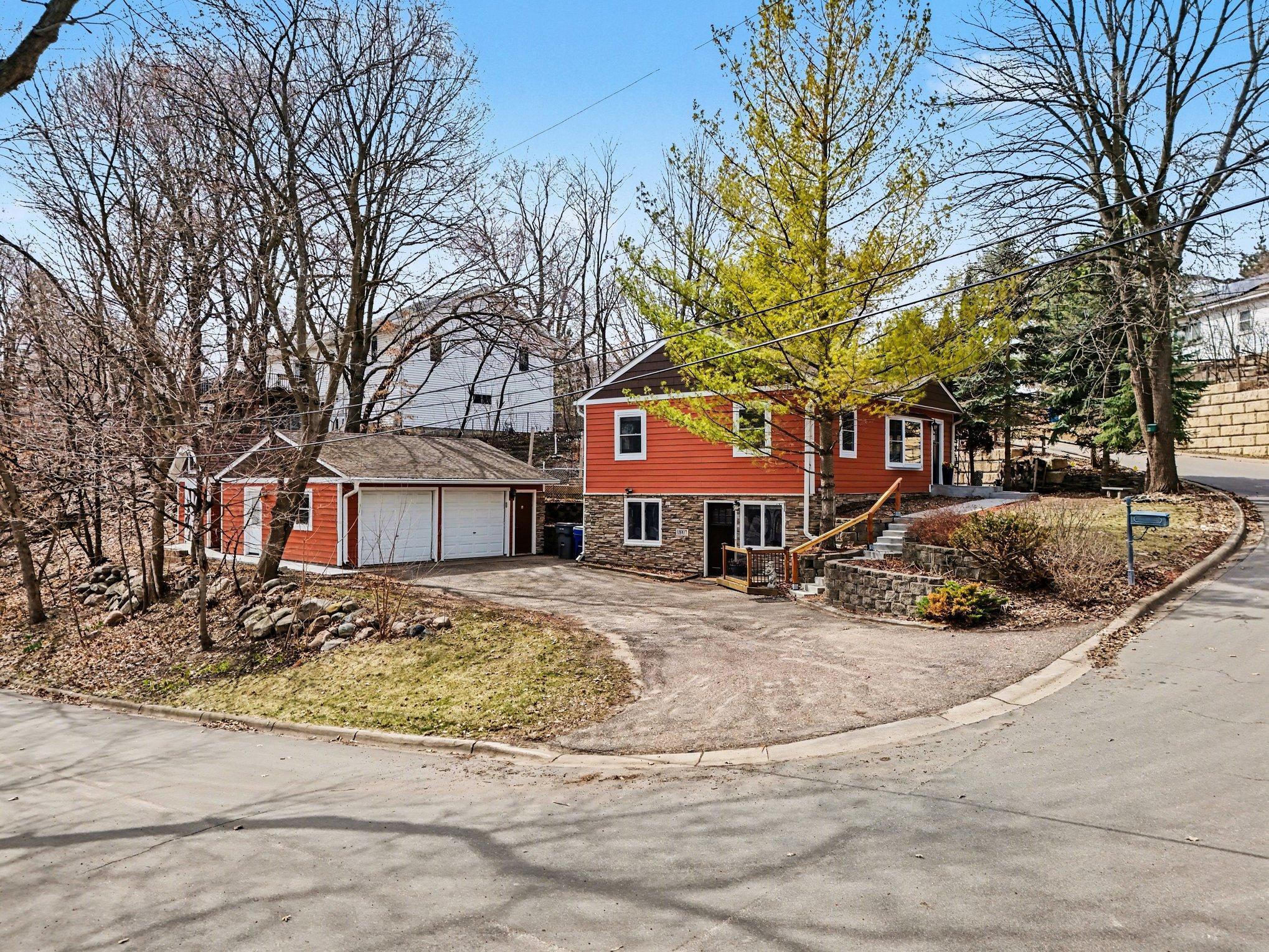 Nestled on a unique corner lot