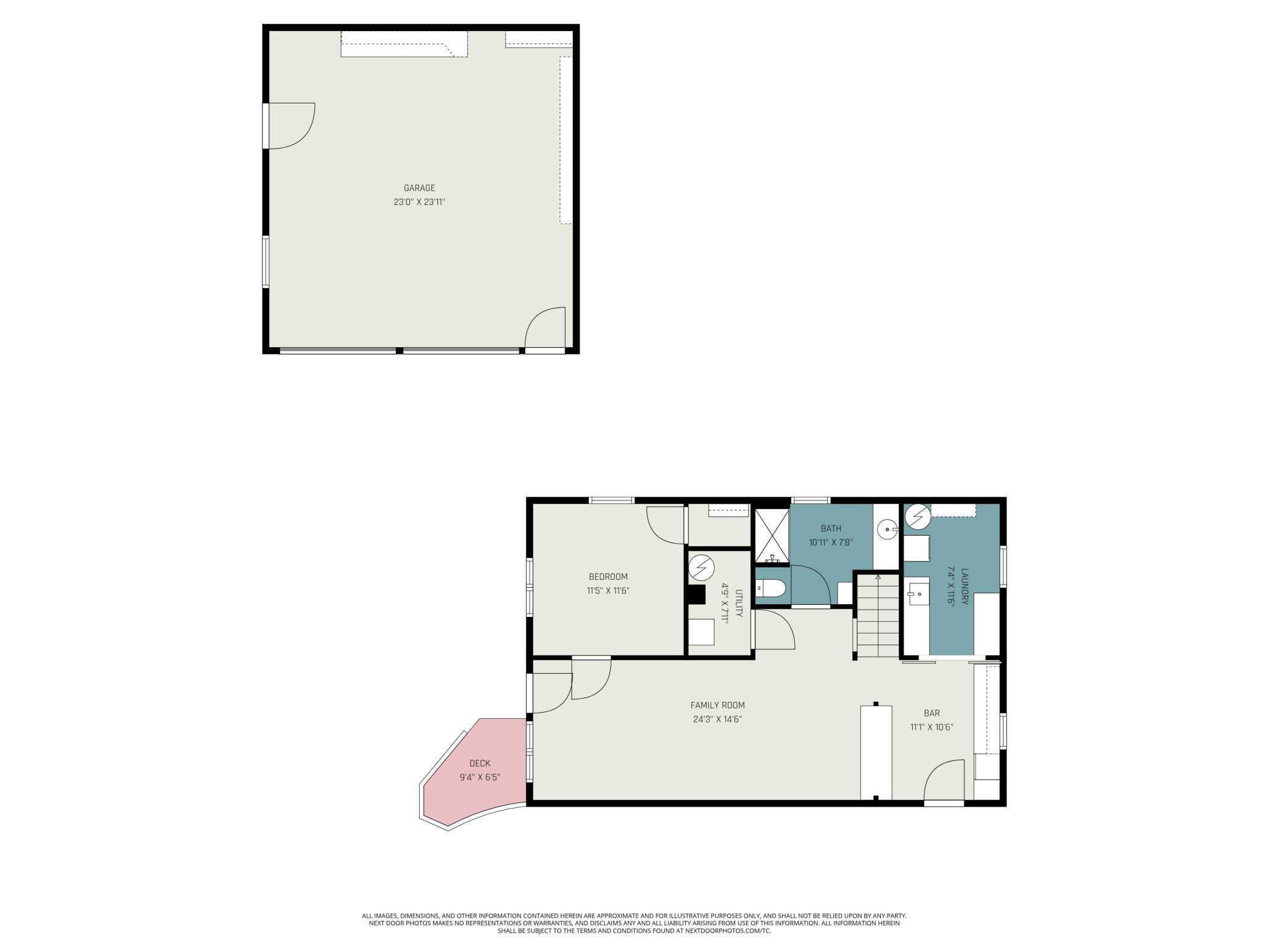 Lower level floor plan