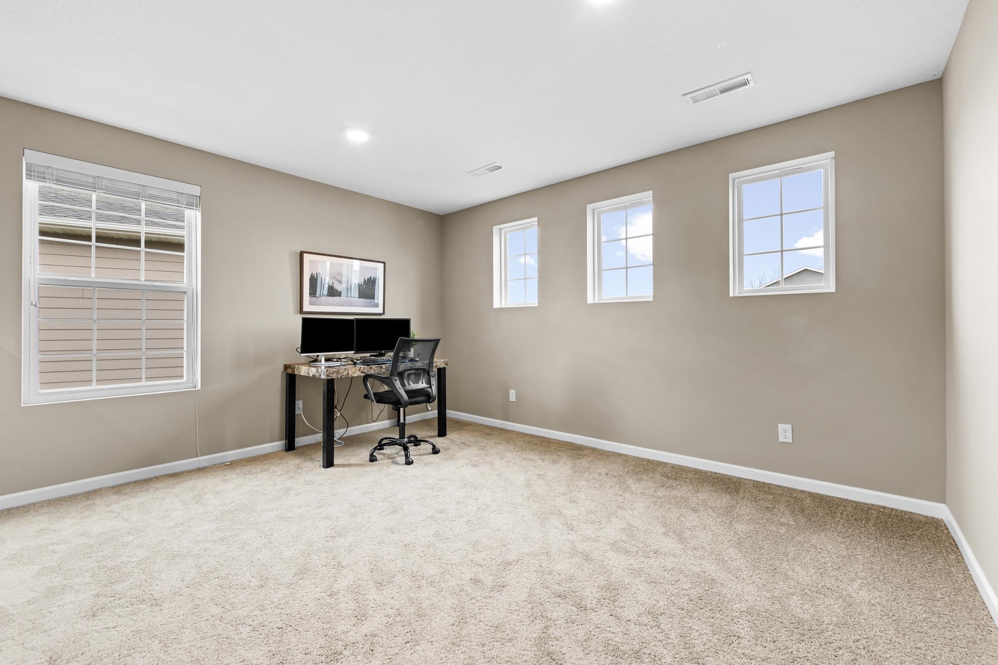 Large loft is great as an office space, extra living space or a play room