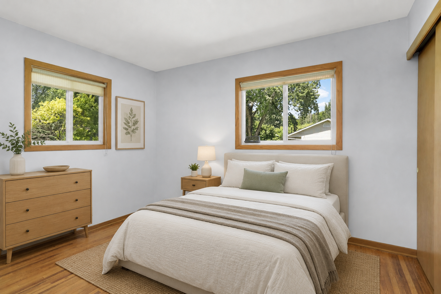 Virtually-stage Bedroom 1 on main floor
