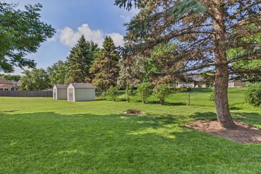 Backyard includes a shed