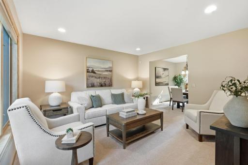 Spacious sitting room right off the main entrance.