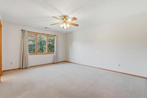 Primary bedroom on the upper level.