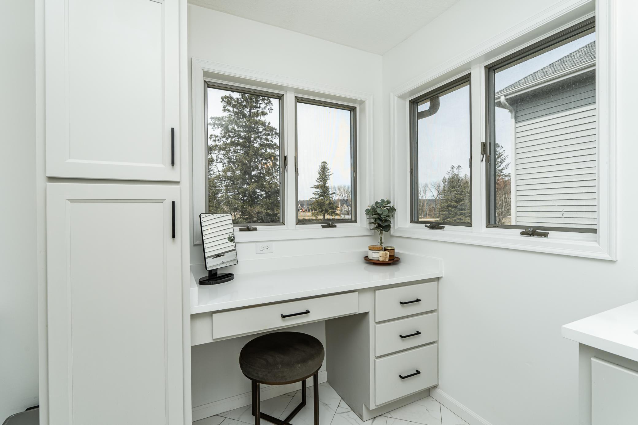 So much storage and natural light!