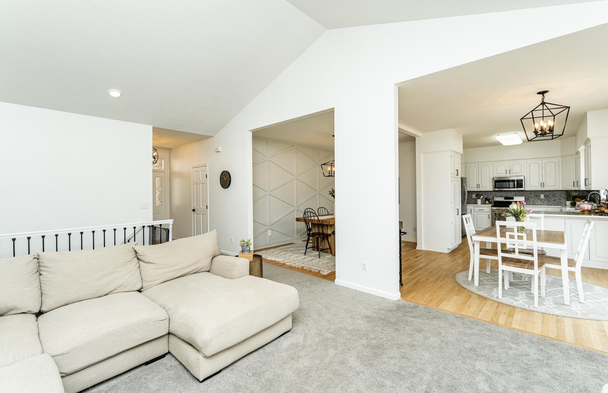 Open floor plan, but defined spaces!