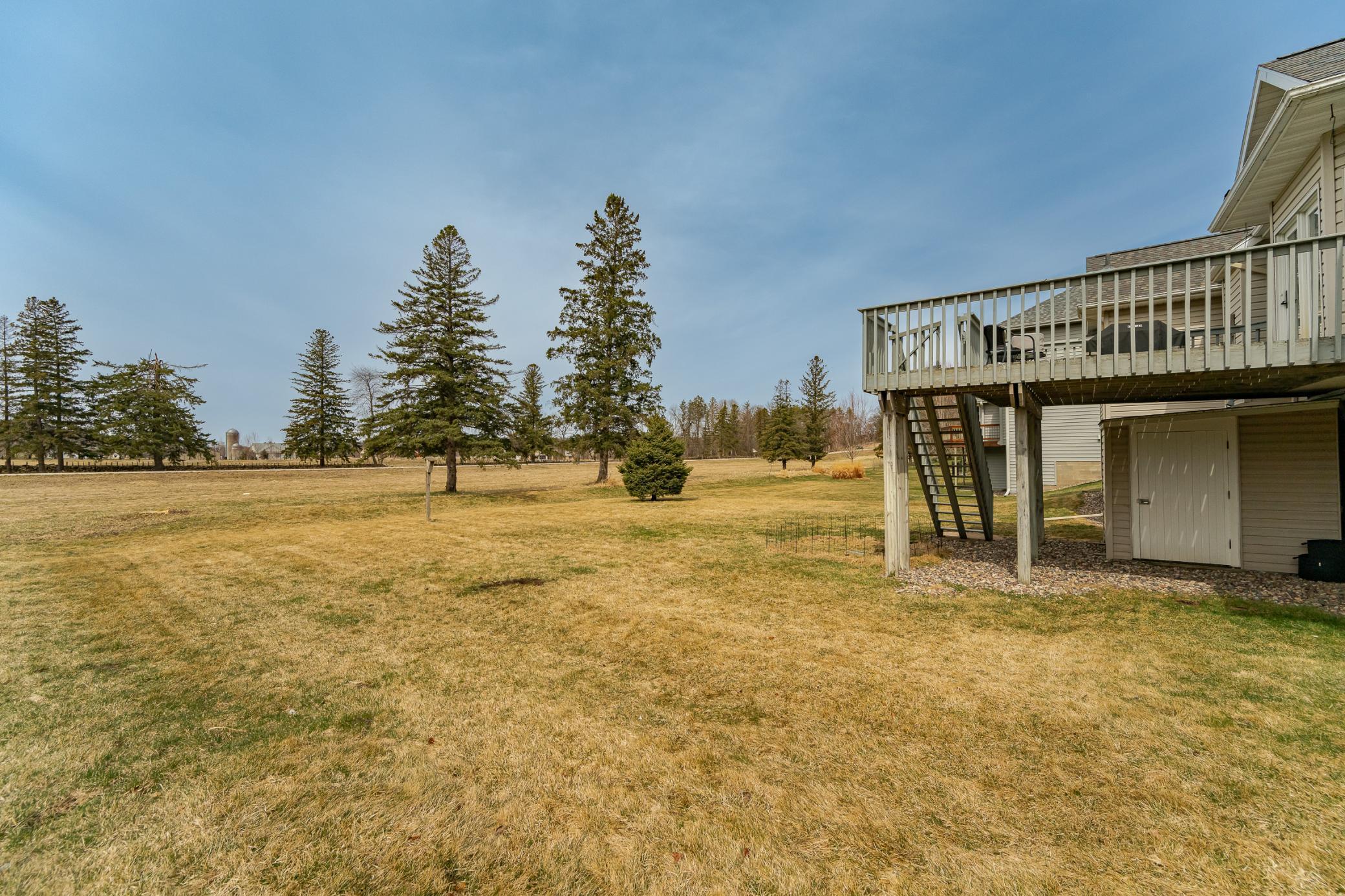 Very private backyard perfect for watching sunsets.