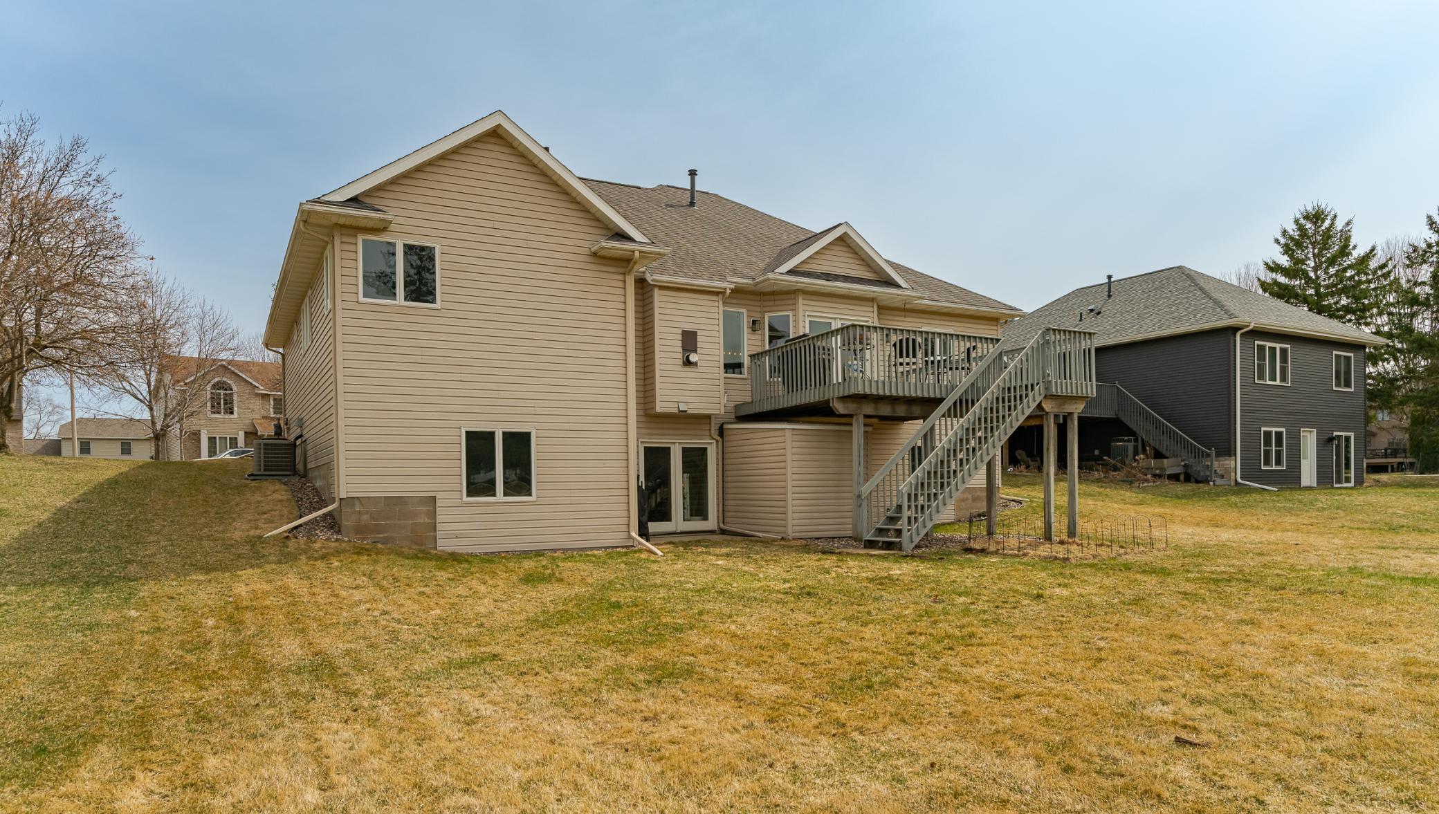Large flat lot, nice storage shed under deck.