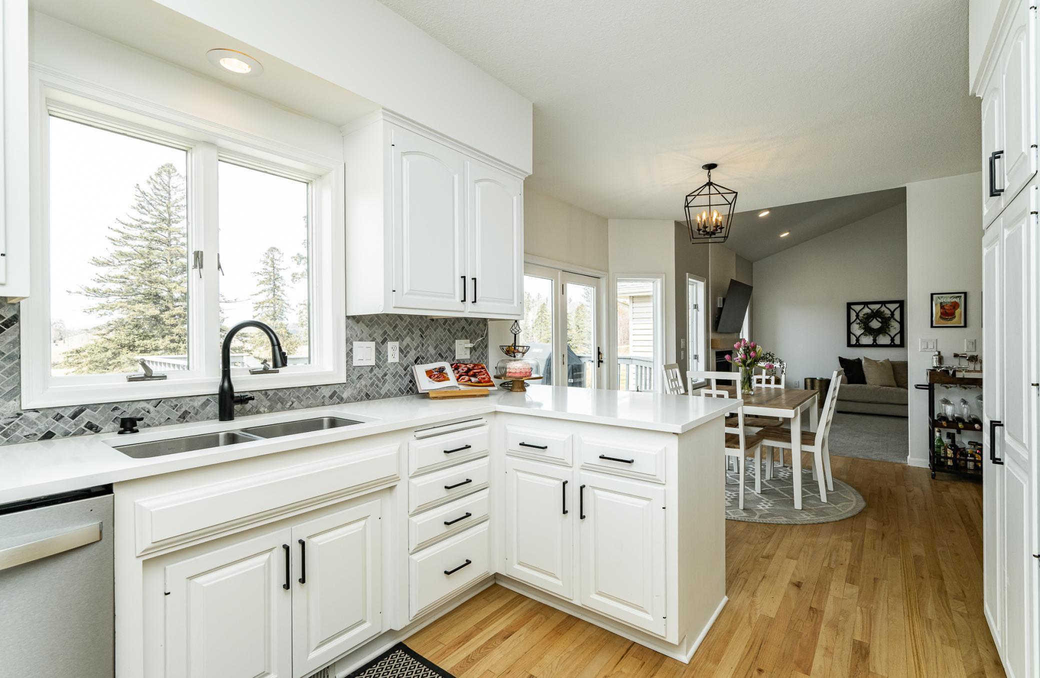 Plenty of natural light and abundant cabinet storage.