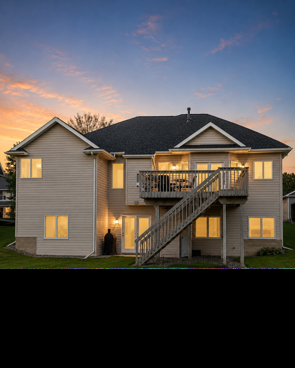 Back of house, Great views from the deck!
