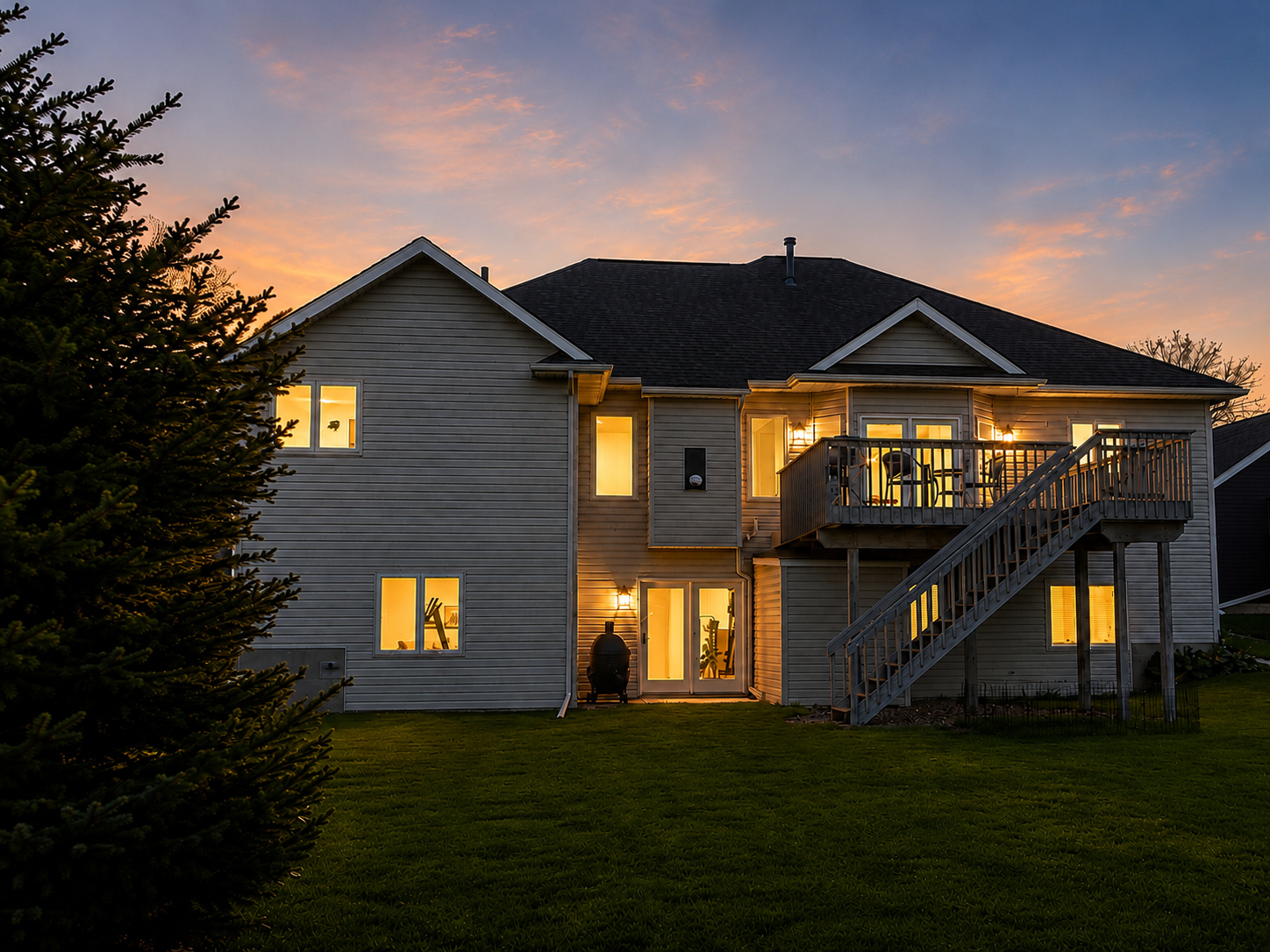 Back of house, Great views from deck!