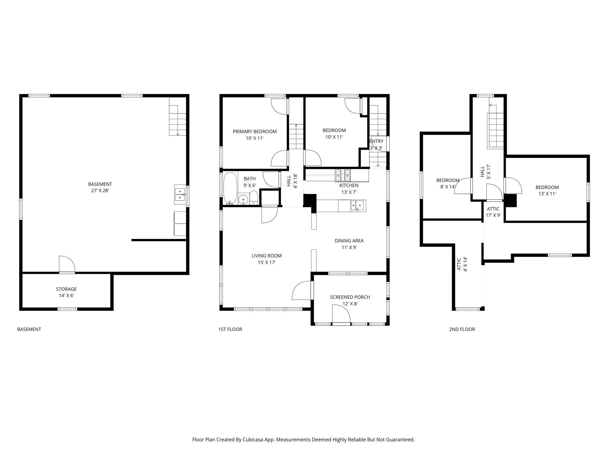 Floor plans for each level.