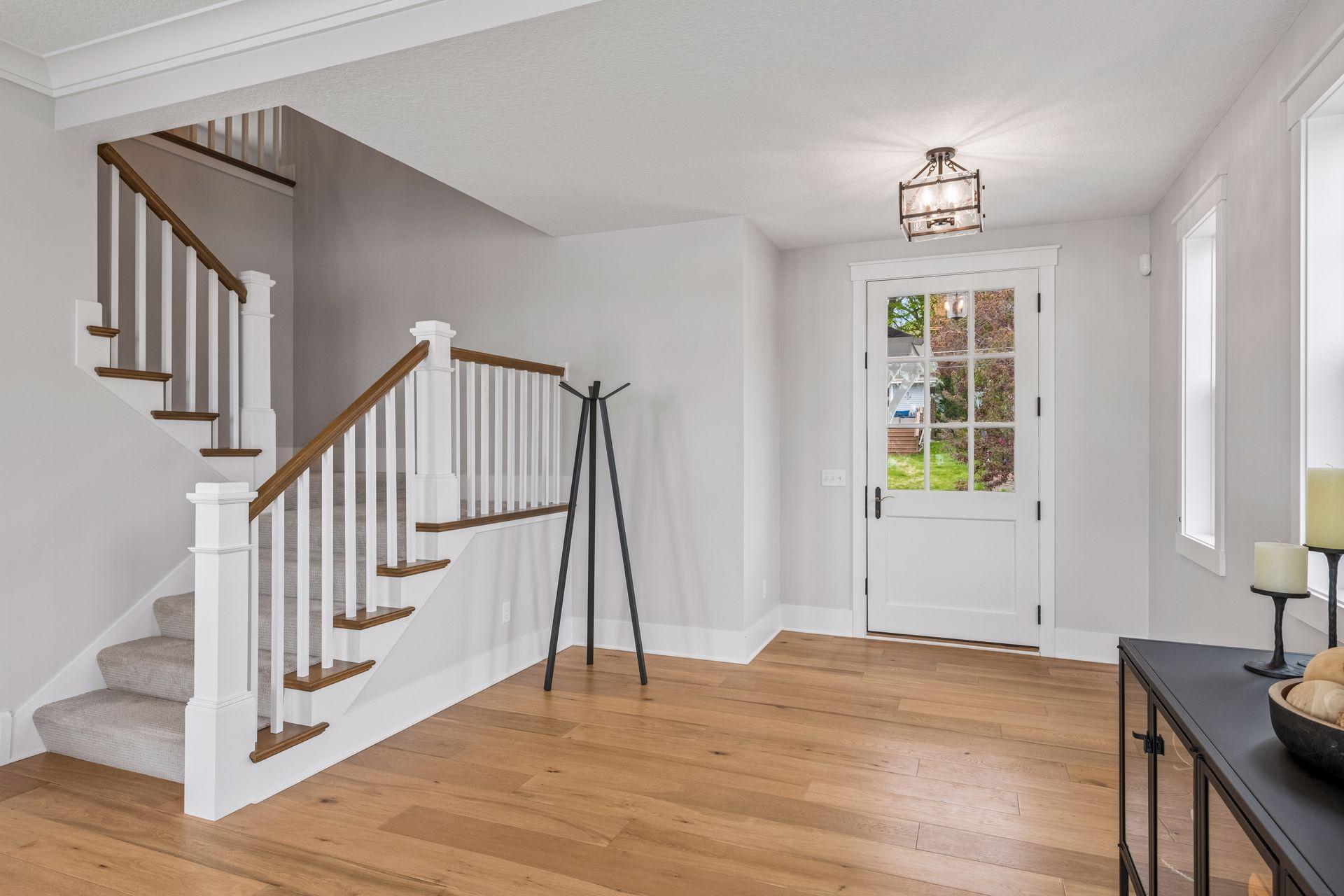 Access to three bedrooms on upper level