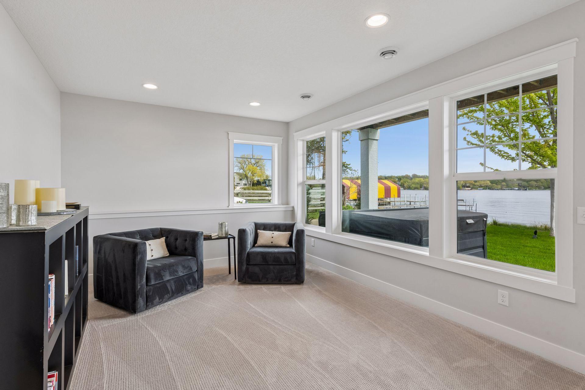 Take in the views or go out and relax in the Jacuzzi brand hot tub on the walkout patio