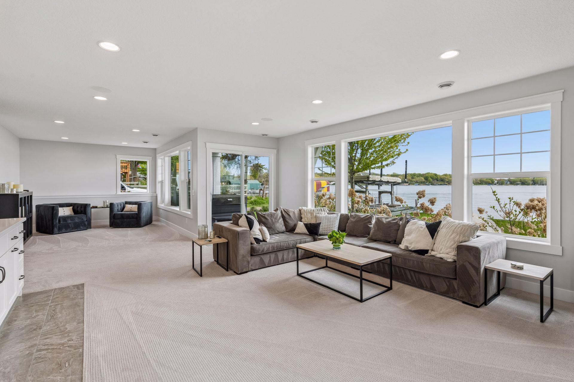 The walkout lower level is built for fun with easy access to the backyard