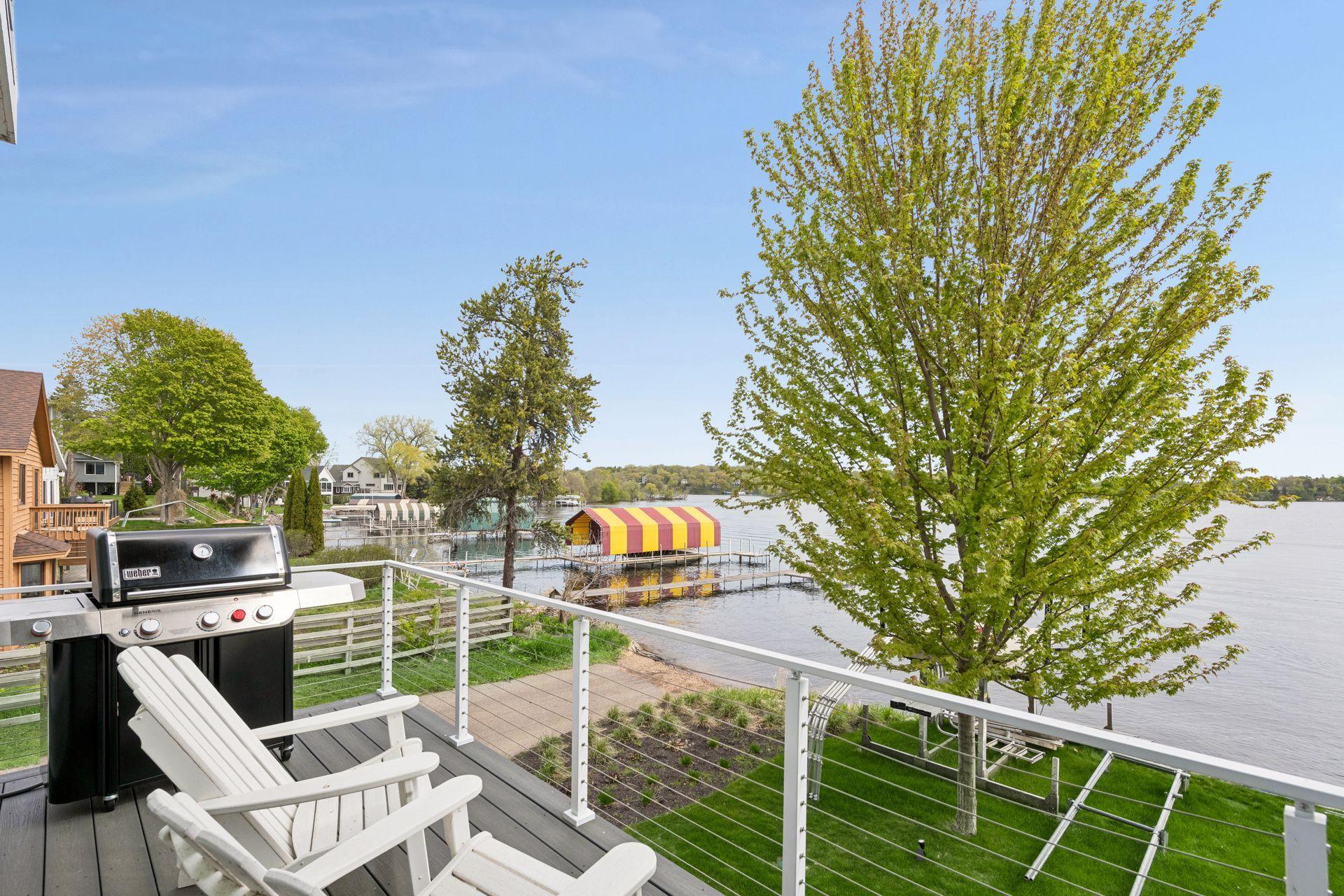 Premium maintenance-free deck provides the perfect perch to enjoy panoramic Lake Minnetonka sunsets